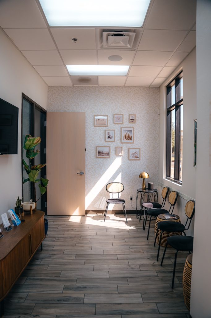 Glisten Dental Studio waiting room in Gilbert, Arizona